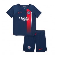 Koszulka piłkarska Paris Saint-Germain Strój Domowy dla dzieci 2023-24 tanio Krótki Rękaw (+ Krótkie spodenki)